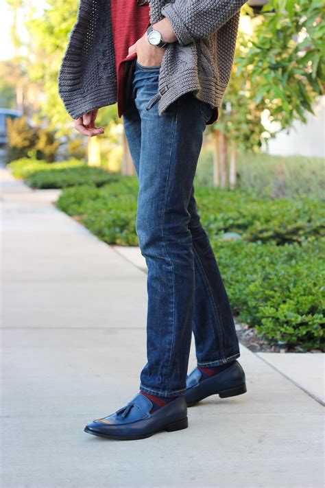 dress shoe with blue jeans.